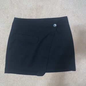 H&M Wrap-front mini Skirt black